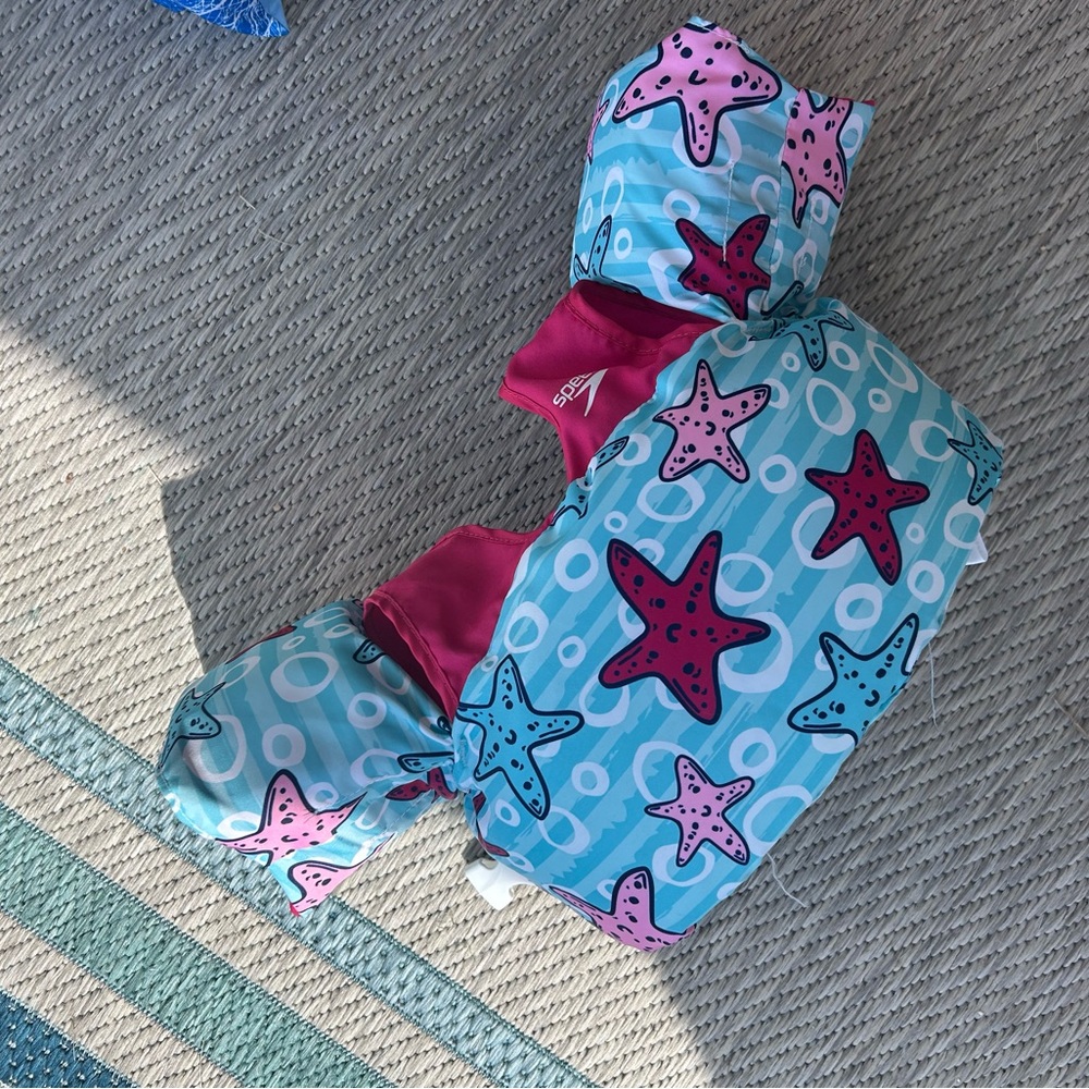 Speedo Pink and Blue Seashell Swim Vest